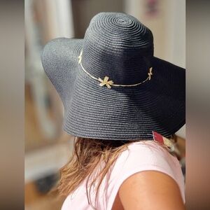 Merona Womens Floppy Paper Straw Woven Sun Beach Fashion Hats Wide Brim